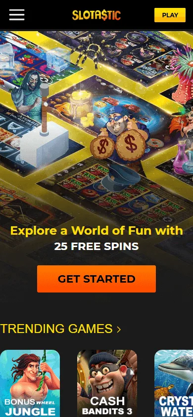 Slotastic Casino pokies played in a mobile browser on a phone